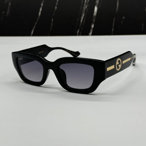 NEW GG1558SK 001 GUCCI BLACK GREY SQUARE WOMEN GUCCI SUNGLASSES main image 8